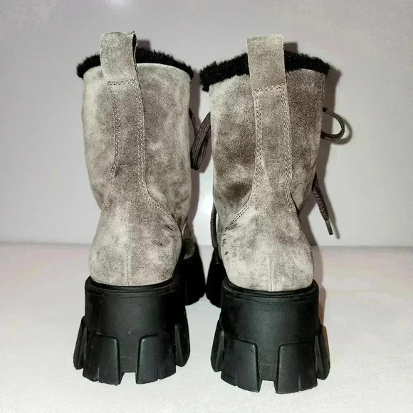 MARC FISHER MLHappier Lug Sole Combat Boots dark grey sz 5.5 M (17SN12) - Picture 7 of 10